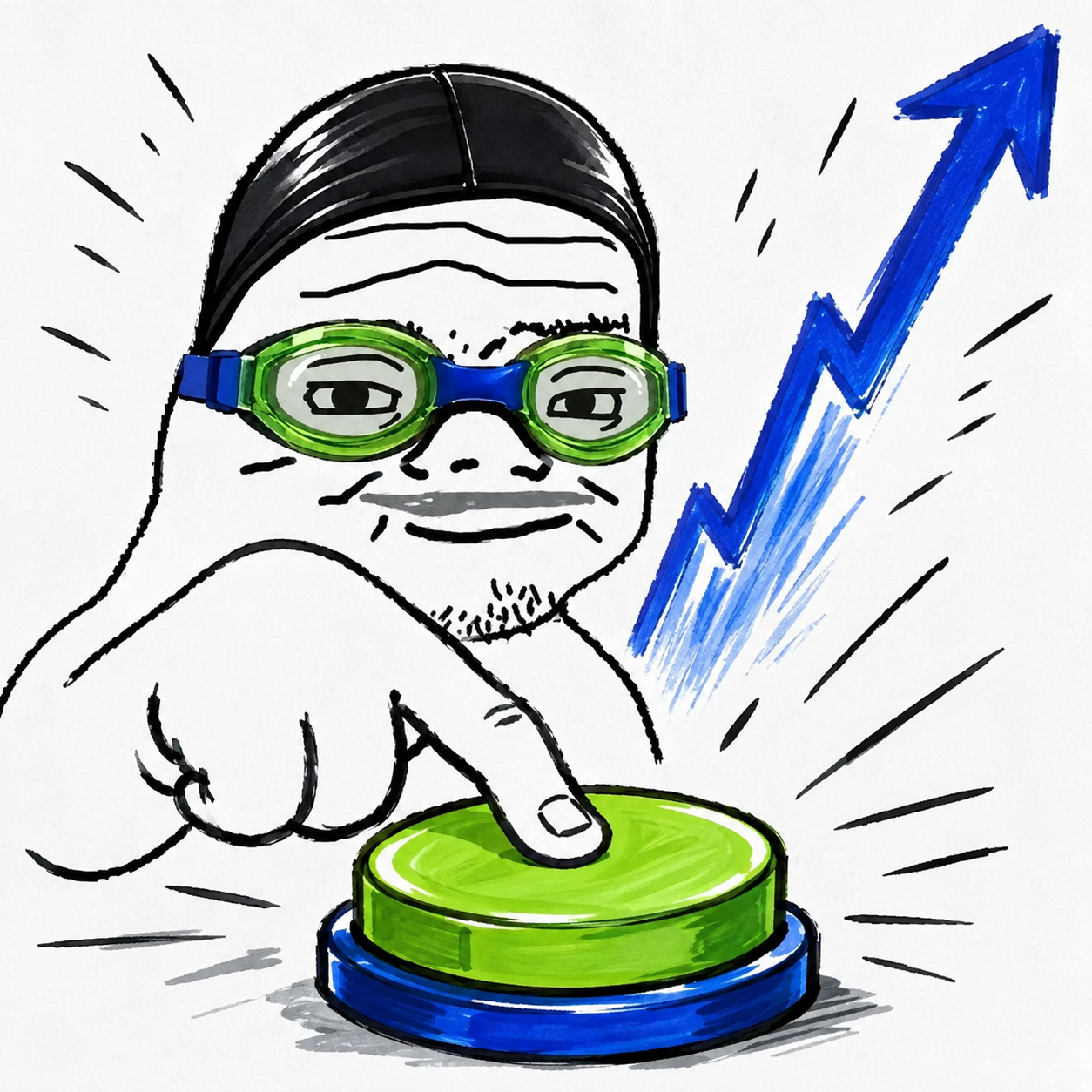 Nas Unc calmly pressing a bright green launch button